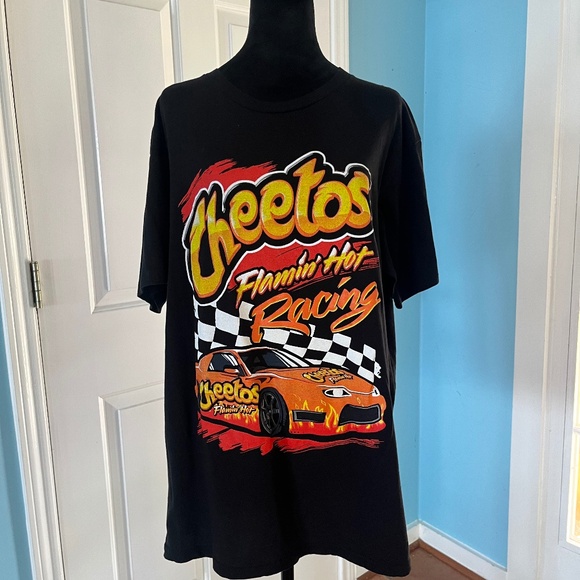 Flamin Hot Cheeto's Racing Tee Black Men's Sz XL - Picture 1 of 5